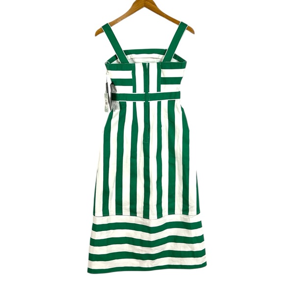 NWT Tuckernuck HYACINTH HOUSE Green & White Striped Hooper Denim Midi Dress XS - Picture 10 of 12